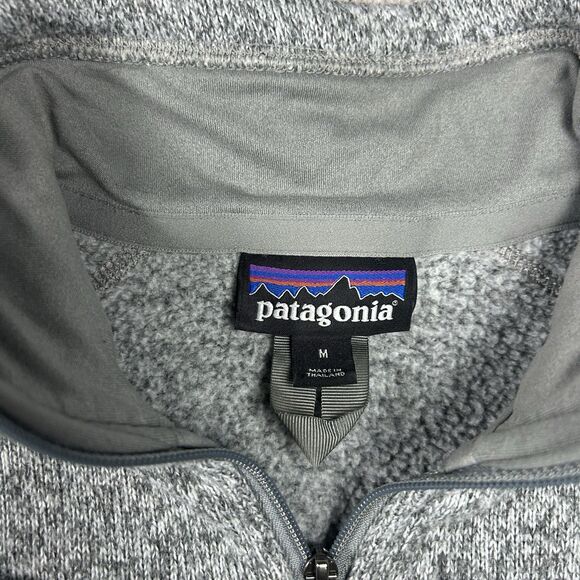 Patagonia Better Sweater 1/4 Zip Women’s Medium Gray Heather Fleece Pullover - Picture 6 of 10